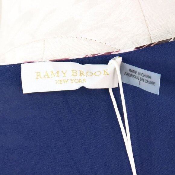 New Ramy Brook Women's 2 Fatima Multicolor Print Silk Chiffon Hi-Low Maxi Dress - Picture 11 of 13